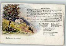 Bauernhof Erzgebirge Liederkarte Lieder AK
