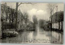 92700 Colombes 1910 Gebrauchsspuren Hochwasser 1910 Seine