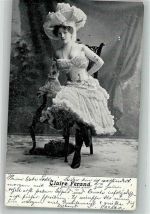 Portrait der Schauspielerin Claire Ferand Mode Hutmode Theaterschauspieler 1907 Gebrauchsspuren