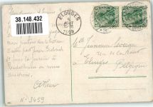 56370 W5429 Biebrich 1909 - Rheinschiff Raddampfer vor Schloss Biebrich