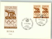 Roma Rom XVII. Olymische Spiele 9.9.1960 Sonderstempel