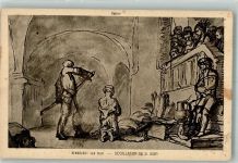 Hinrichtung Hl. Johannes sign. Rembrandt Strafe Künstlerkarte