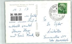 96197 W8601 Wonsees Gebrauchsspuren Panorama des Ortes mit Pfarrkirche St. Laurentius