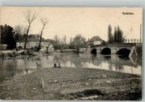 70800 Conflans-sur-Lanterne 1917 Foto AK Feldpost WK I Fernsprech-Abt. 11