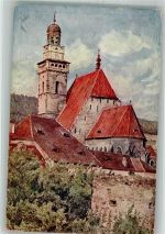 Prachatice Prachatitz 1939 Künstlerkarte Kirche