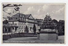 Thermal- und Solbad Bad Colberg in Thüringen mit Sprudel gelaufen von ca. 1940 kleiner Knick oben in der Mitte, kleiner Knick mit Riß am Rand unten in der Mitte, sonst gut erhalten.