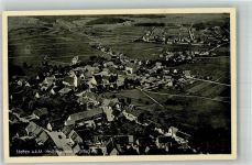 72510 W7488 Stetten am kalten Markt Foto AK Fliegeraufnahme des Ortes mit Pfarrkirche St. Mauritius