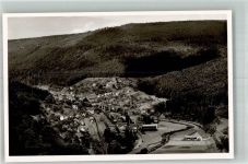 75339 W7545 Höfen an der Enz Foto AK Panorama des Ortes mit Ev. Kirche