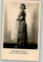 Portrait der Sängerin Lotte Blumann-Lipski Schlagersänger Foto AK