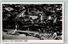 06406 O4350 Bernburg Foto AK Fliegeraufnahme Schloss