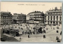 49000 Angers Foto AK Auto Geschäft Straßenbahn La Place du Ralliement