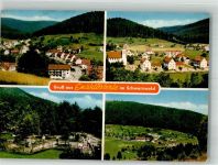 75337 W7546 Enzklösterle Foto AK Kirche Minigolf Schwarzwald Gruß