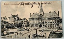 26721 W2970 Emden , Ostfriesland 1907 - Rathaus Boot Denkmal
