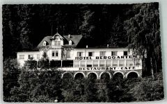35216 W3560 Biedenkopf Foto AK Hotel Berggarten Cafe Restaurant Gasthaus