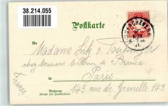 Ein Postillon zu Pferde Adelskorrespondenz Postbote 1901 Lithographie / Künstlerkarte