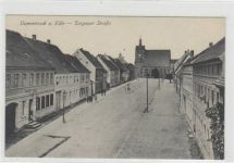 Dommitzsch mit Blick in die Torgauer Straße. Karte beschrieben Gute Erhaltung.