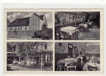 Gasthaus Brauhof Bad Sulza i./Thür. mit Gartenwirtschaft, Garten und Gastzimmer. Bes. Hugo Volkland gelaufen 1940. Leichte Stempelspuren oben links, sonst gut erhalten.