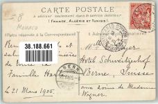 Monaco 1905 Foto AK Straßenbahn La Porte neuve