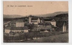 St. Paul mit Teilansicht und Sitft gelaufen von 1922. Albumabdrücke an den Ecken kleiner Knick oben rechts, leicht stockfleckig, sonst gut erhalten