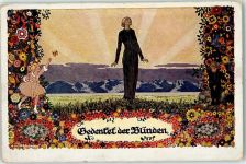 Fürsorge für Blinde Spende - Gedenket den Blinden sign. Kutzer, Ernst Blinde Gebrauchsspuren
