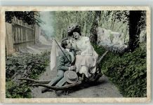Liebespaar AK Motiv 1906 Gebrauchsspuren