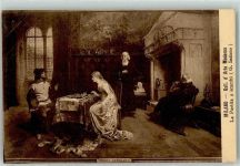 Gemälde von Induno Gerolamo AK Schach Künstlerkarte