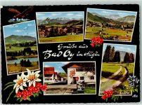 87466 W8967 Oy - Zugspitzblick Daumengruppe Alpspitze Dorfstraße Edelweiß Enzian