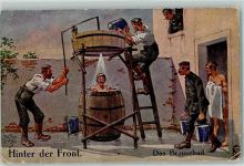 WK I Hinter der Front Das Brausebad Serie 167-2 Thiele, Arthur 1916 Gebrauchsspuren
