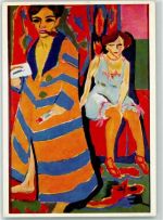 Ernst Ludwig Kirchner Selbstbildnis mit Modell Expressionismus Künstlerkarte