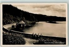 93444 W8493 Bad Kötzting Gebrauchsspuren Höllensteinsee Staumauer