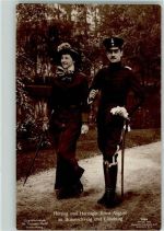 Prinz Ernst August Prinzessin Viktoria Luise Adel Braunschweig Privatfoto AK