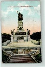 65385 W6220 Niederwald , Jagdschloß 1908 Relief AK Nationaldenkmal Stempel