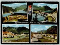 83661 W8172 Fall Foto AK Hotel Jäger v.Fall Faller Klamm Brücke Oldtimer Sylvensteinsee