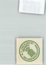 04758 O7260 Oschatz Siegelmarke Amtsgericht Sachsen Gerichtsvollzieher Krone Wappen Grün Weiß