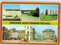 08451 O9630 Crimmitschau - Autobahnbrücke Straße der Freundschaft Markt Silberstraße