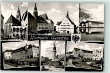 92318 W8430 Neumarkt , Oberpf - Pfarrkirche Rathaus Mädchenmittelschule Haus St. Marien Hofkirche Krankenhaus Wappen