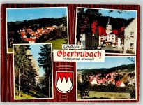 91286 W8571 Obertrubach - Wappen Rot Weiss Kirche Auto Felsen