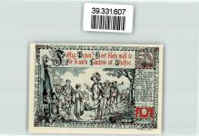 25524 W2210 Itzehoe Geldschein Notgeld 50 Pfennig Jäger