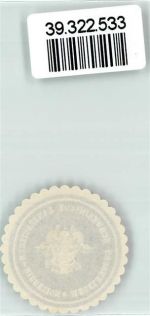 19053 O2750 Schwerin , Meckl Siegelmarke Landessteuer Direktion Blau Weiß