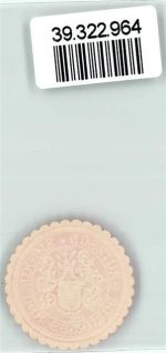 04416 O7113 Gautzsch Markkleeberg Siegelmarke Siegel der Gemeinde Wappen Rot Weiß