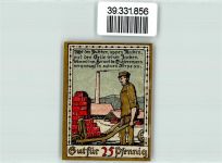 32791 W4937 Lage , Lippe Geldschein Notgeld Gutschein 25 Pfennig Maurer