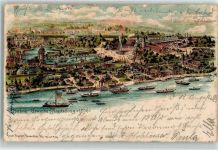 10115 O1193 Treptow 1896 Lithographie Gewerbe Ausstellung 1896 Sonderstempel