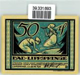 33175 W4792 Bad Lippspringe Geldschein Notgeld Gutschein 50 Pfennig Wassertrinkerin