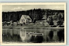57299 W5909 Holzhausen , Siegerl - Schwimmbad Waldhaus-Cafe Ruderboot Badewiese