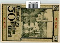 89143 W7902 Blaubeuren Geldschein Notgeld Kriegsgeld 50 Mark
