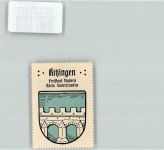 97318 W8710 Kitzingen Vignette Wappen Kaffee Hag ca. 1920-1940 Zinnenbrücke