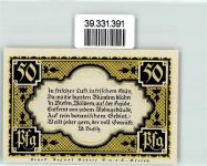 31592 W3078 Stolzenau , Weser Geldschein Notgeld 50 Pfennig Wesermarsch