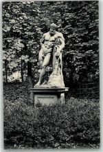 01809 O8312 Heidenau , Sachs Foto AK Kgl. Garten Gross-Sedlitz Herkules Statue Nr. 16