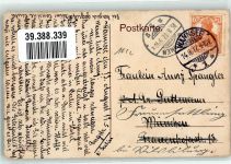 10115 W1000 Wannsee 1917 Gebrauchsspuren Segelboot