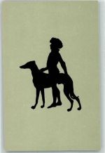 Junge Hund Scherenschnitt Verlag Callwey Nr.33 Konewka, P. Künstlerkarte